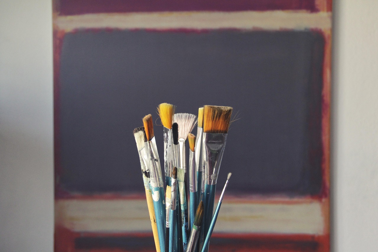 Abstract canvas kunstwerk voor buitengebruik